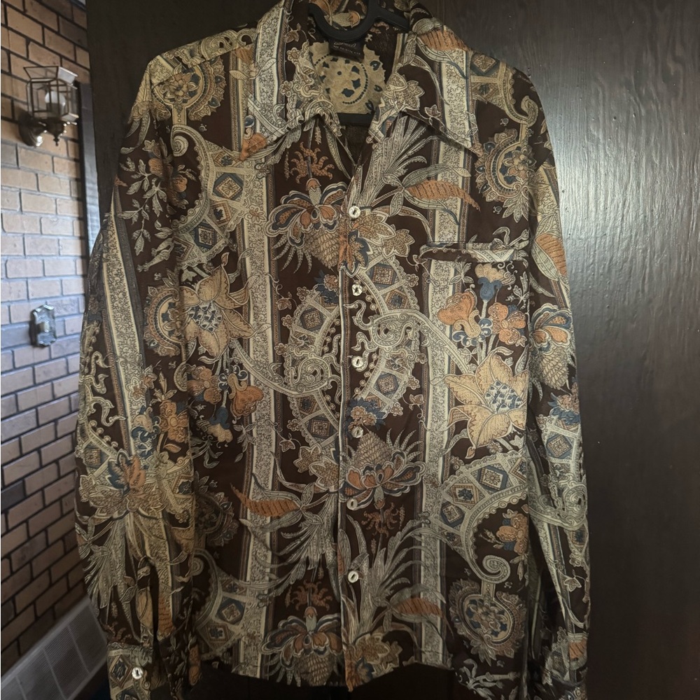 Vintage Paisley Button-Up Shirt
